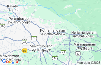Map of Kothamangalam