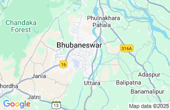 Map of Bhubaneswar