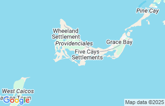 Map of Turks and Caicos Island