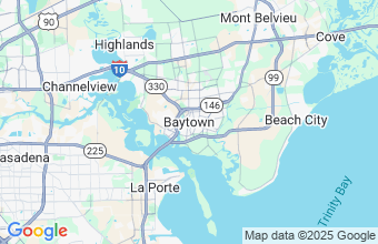 Map of Baytown