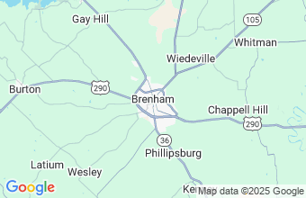 Map of Brenham