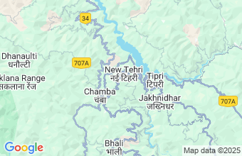 Map of Tehri Garhwal