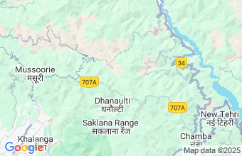 Map of Dhanaulti