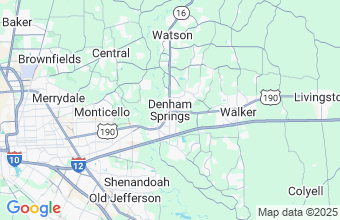 Map of Denham Springs