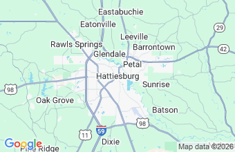 Map of Hattiesburg