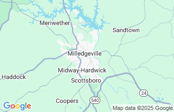 Map of Milledgeville