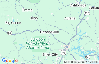 Map of Dawsonville