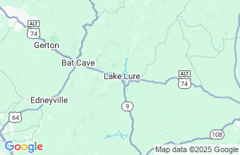Map of Lake Lure