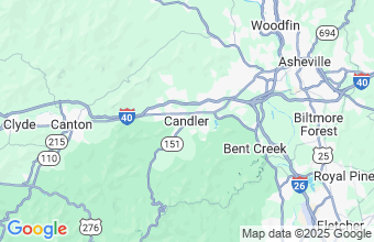 Map of Candler