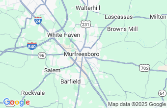 Map of Murfreesboro