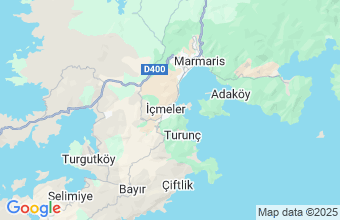 Map of Icmeler Marmaris Mugla
