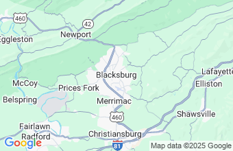 Map of Blacksburg
