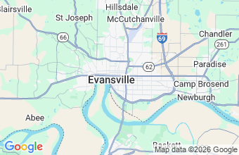 Map of Evansville