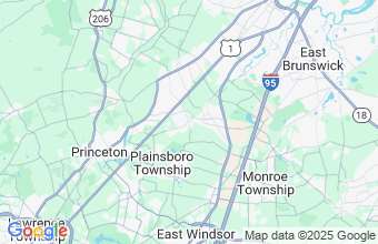 Map of Monmouth Junction