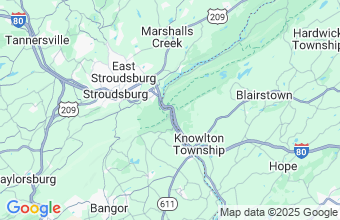 Map of Delaware Water Gap