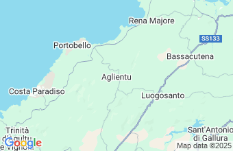 Map of Aglientu
