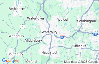 Map of Waterbury
