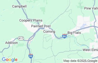 Map of Corning