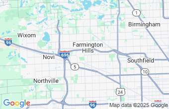 Map of Farmington Hills