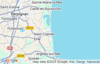 Map of St Cyprien Plage