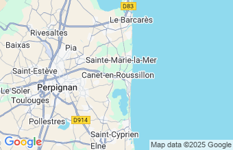 Map of Canet-En-Roussillon