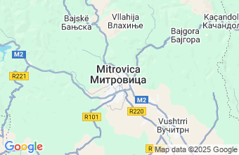 Map of Kosovska Mitrovica