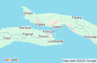 Map of Korcula