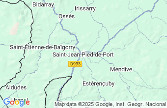 Map of St Jean Pied De Port