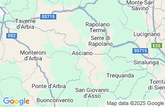 Map of Asciano Siena