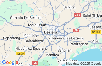 Map of Beziers