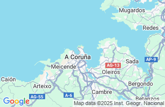 Map of A Coruna