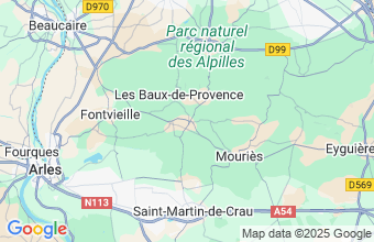 Map of Maussane-Les-Alpilles