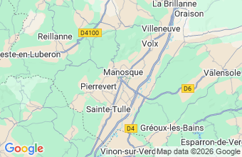 Map of Manosque