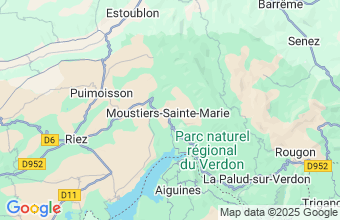 Map of MOUSTIERS-SAINTE-MARIE