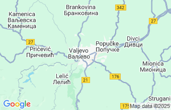 Map of Valjevo