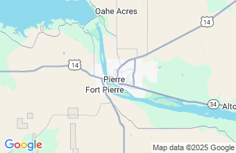 Map of Pierre