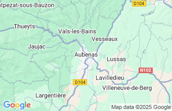 Map of Aubenas