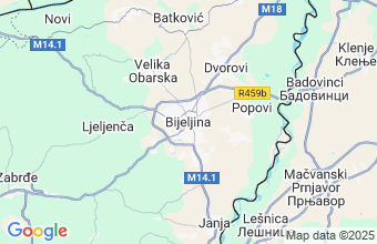 Map of Bijeljina