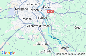 Map of Villenave-D'Ornon