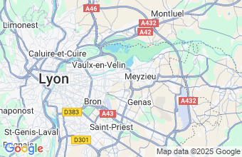 Map of Decines-Charpieu