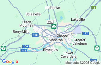 Map of Moncton