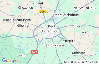 Map of Chateauroux