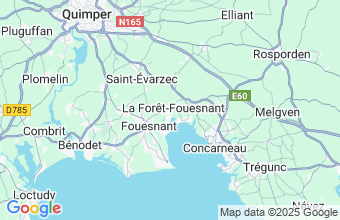 Map of La Foret-Fouesnant