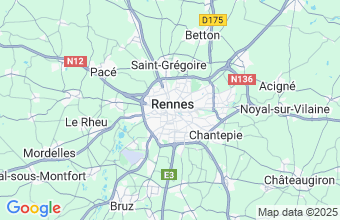 Map of Rennes