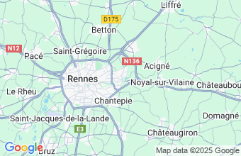 Map of Cesson Sevigne