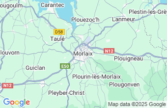 Map of Morlaix