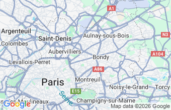 Map of Bobigny