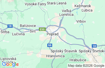 Map of Poprad