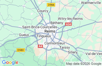 Map of Reims