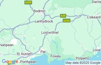 Map of Lostwithiel, Cornwall